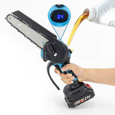 OEM China 21V Cordless Chainsaw With 6 Inch Lithium Battery DIY Grade Hand Chainsaw With Accessories