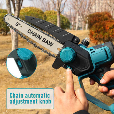 8 Inch Cordless Pole Chainsaw Electric Telescopic Long Reach Chain Saw With Auto Chain Oil System