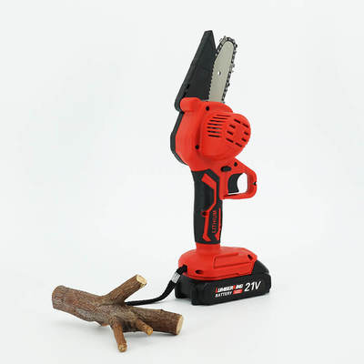 Factory Direct Sale 21V 4 Inch Single Hand Cordless Battery Chain Saw Mini Electric Chainsaw