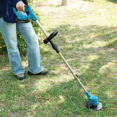 Portable Cordless Brush Cutter Electric Grass Trimmer Battery Powered Lawn Mower
