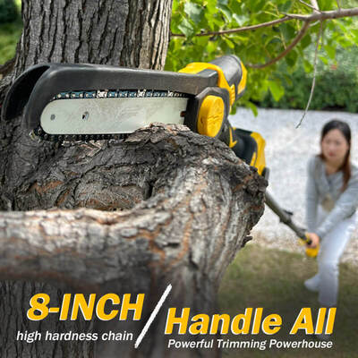 Mini Chainsaw 6-Inch with Battery Cordless Power Chain Saws with Security Lock