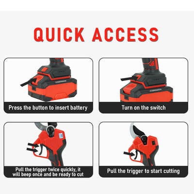 45mm electric tree trimmer Cordless Pruning Shears Brushless Motor for Garden Use