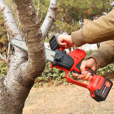 8 Inch Cordless Electric Chainsaw with Auto Chain Tension and Oil Pump for Wood Cutting