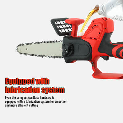 Mini Electric Chainsaw 8 Inch Battery Powered One Hand or Two Hand Operation
